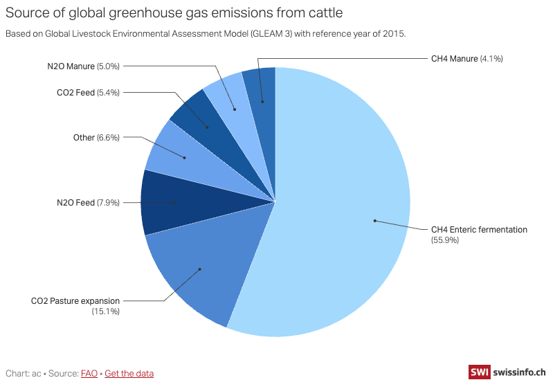 Info-Graphic: Source of global greenhouse gas emissions from cattle